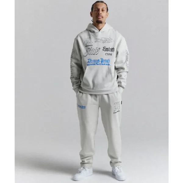 Grey Hoodrich Blaze Oversized Tracksuit