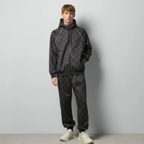 Black Gucci Jumbo GG and Web Oversized Tracksuit