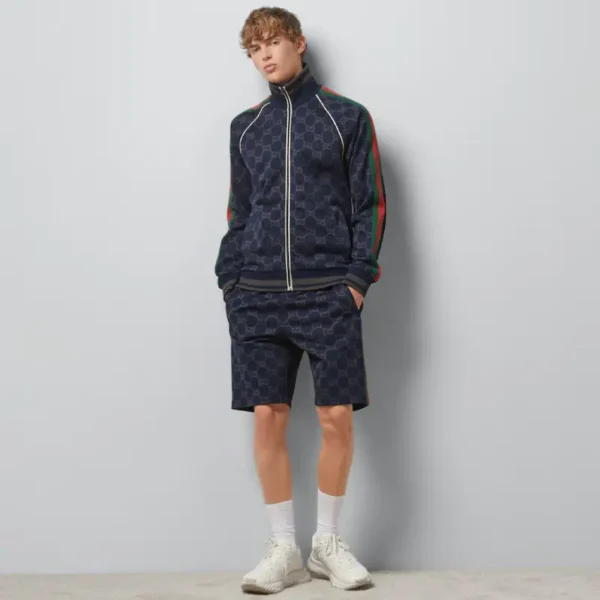 Dark blue/grey Gucci GG Cotton Short Set