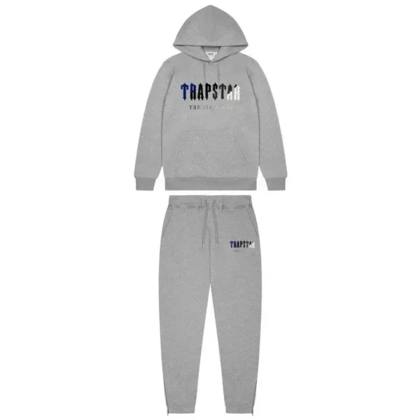 Grey Ice Trapstar Decoded Chenille Hooded Tracksuit