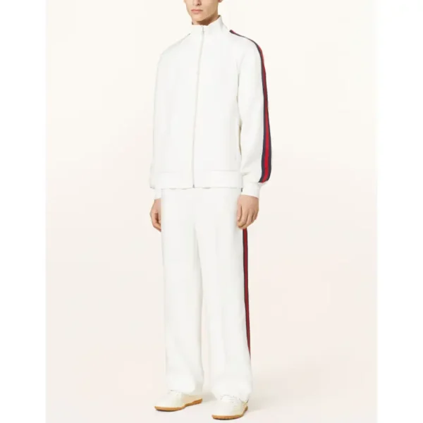 White Gucci Tuxedo Stripes Tracksuit